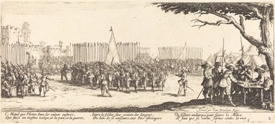 軍隊の募集、c。 1633年。 作： Jacques Callot