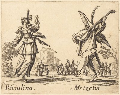 リシウリナとメツェティン、1622年頃。 作： Jacques Callot