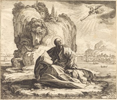 パトモス島の聖ヨハネ 1625年 作： Jacques Callot