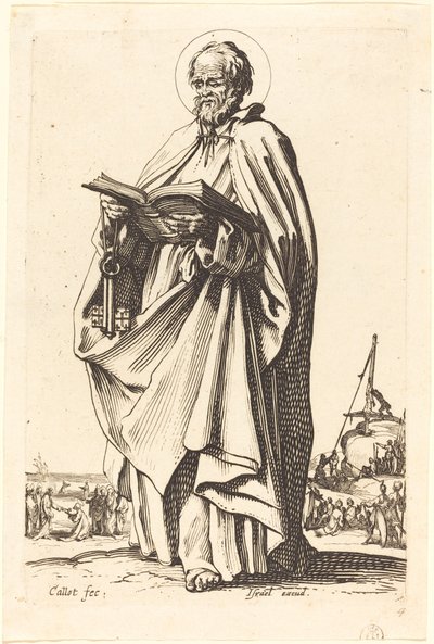 聖ペテロ、1631 年に出版。 作： Jacques Callot