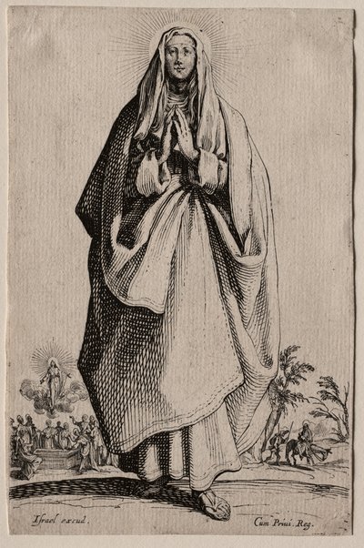 救世主イコンの聖母マリアの聖人/Les Grands Apôtres (大使徒): La Sainte Vierge (聖母) 作： Jacques Callot