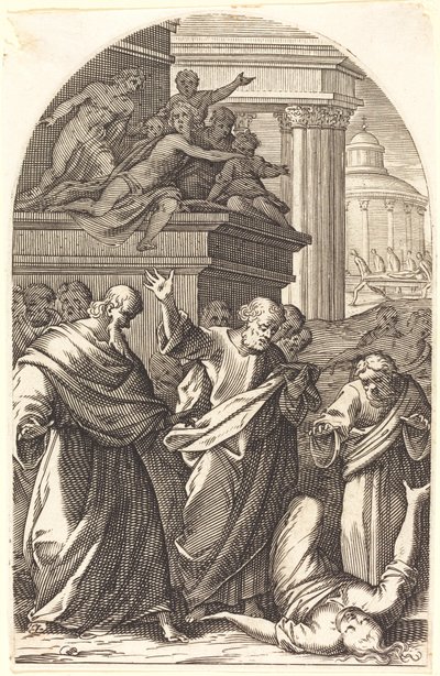 サフィラの死、16081611。 作： Jacques Callot