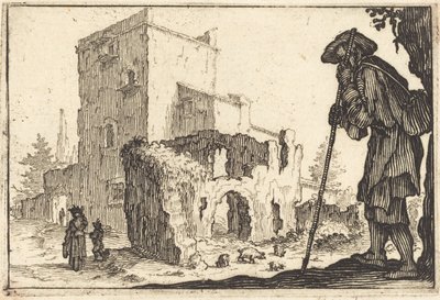 羊飼いと遺跡 作： Jacques Callot