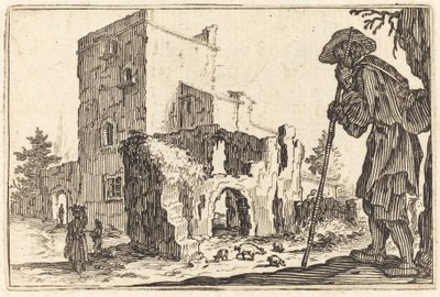 羊飼いと遺跡 作： Jacques Callot