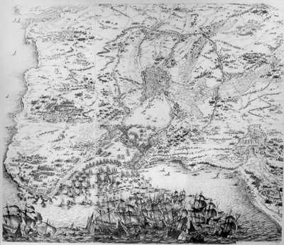 ラロシェルの包囲 作： Jacques Callot