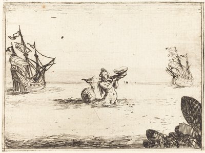 2隻の船の間のサイレン 作： Jacques Callot