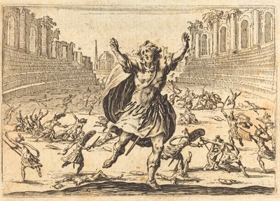 ローマのサーカスでの小競り合い、c。 1622年。 作： Jacques Callot
