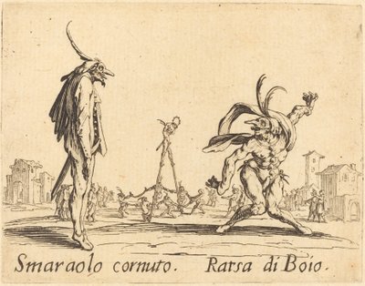 角のあるスマラロとボイオのラツァ 作： Jacques Callot