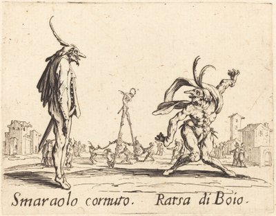 角のあるスマラロとボイオのラツァ 作： Jacques Callot