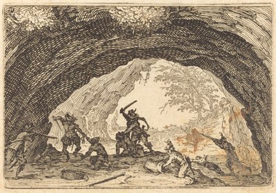 強盗を攻撃する兵士 作： Jacques Callot
