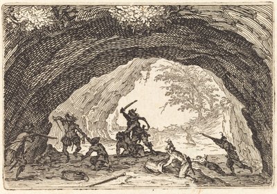 強盗を攻撃する兵士、c。 1622年。 作： Jacques Callot