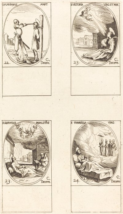 セント。 フラビアン; セント。 勝利; セント。 サーバント; セント。 タルシラ 作： Jacques Callot