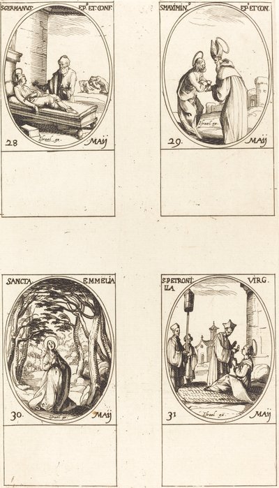 セント。 パリのゲルマヌス; セント。 マキシミナス; セント。 エメリア; セント。 ペトロニラ 作： Jacques Callot