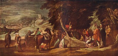 荒野での聖ヨハネの説教、c1620-1635、1924 作： Jacques Callot