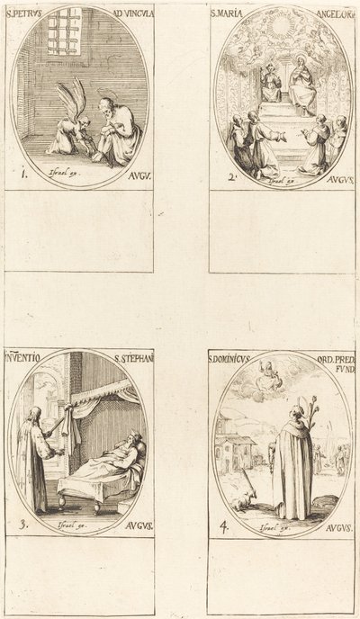 聖ペテロ、使徒。 天使の聖マリア。 聖シュテファンの遺体の発見。 聖ドム 作： Jacques Callot