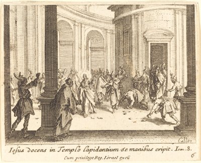 イエスの石打ち 作： Jacques Callot