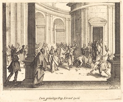 イエスの石打ち 作： Jacques Callot