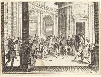 イエスの石打ち、1635年。 作： Jacques Callot