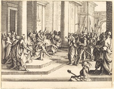 イエスの石打ち、1635年。 作： Jacques Callot
