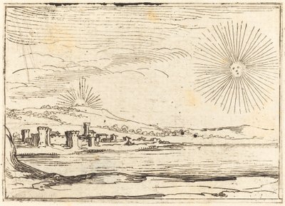 太陽が昇る、1628年。 作： Jacques Callot