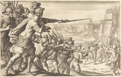 骨の採取、c。 1614年。 作： Jacques Callot