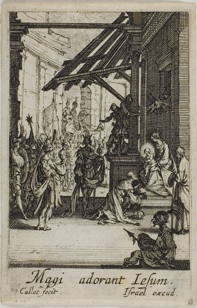 聖母の生涯』より「三王子の礼拝 作： Jacques Callot