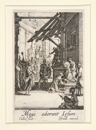 賢者の崇拝、いいえ。 8 聖母の生涯より 作： Jacques Callot