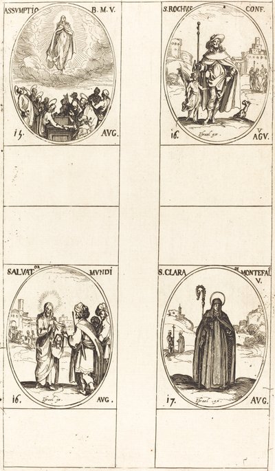 前提; セントロック; サルヴァトール・ムンディ; モンテファルコの聖クレア 作： Jacques Callot