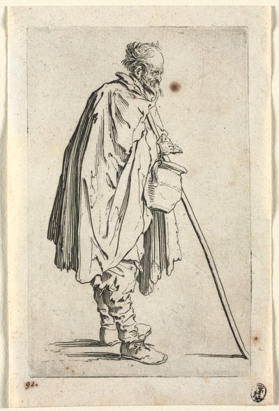 乞食: 鍋を持った乞食 作： Jacques Callot