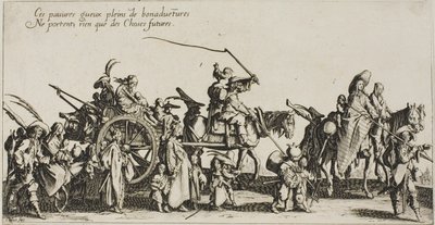 ボヘミア人の行進：ボヘミア人の後衛 作： Jacques Callot