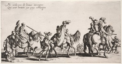 ボヘミアン：ボヘミアンの行進：ヴァンガード、c。 1621-1625。 作： Jacques Callot