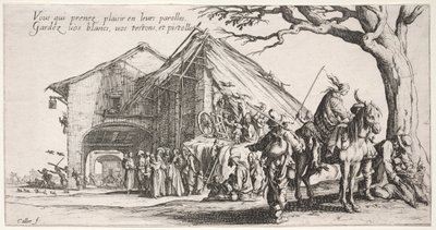 ボヘミアン：立ち寄る場所：占い師、c。 1621-1625。 作： Jacques Callot