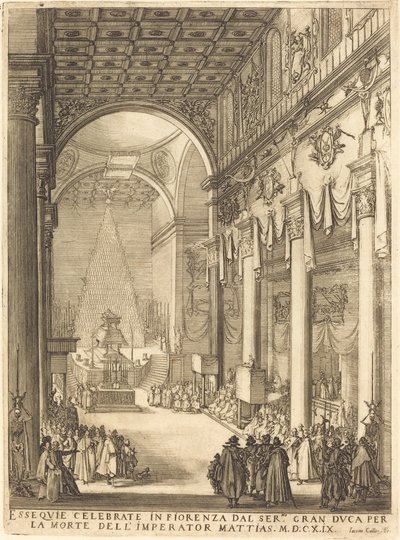 マティアス皇帝のカタファルク 作： Jacques Callot