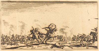 ピストルによる騎兵戦闘、c。 16321634。 作： Jacques Callot