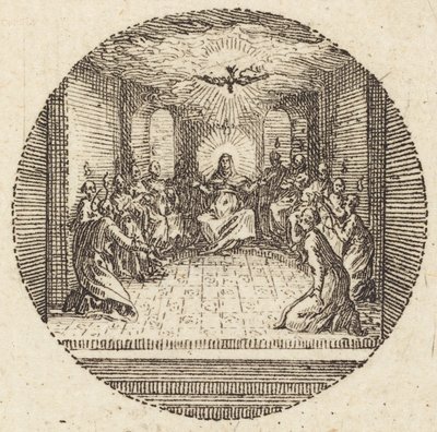 聖なる鳩の降下、c。 1631年。 作： Jacques Callot