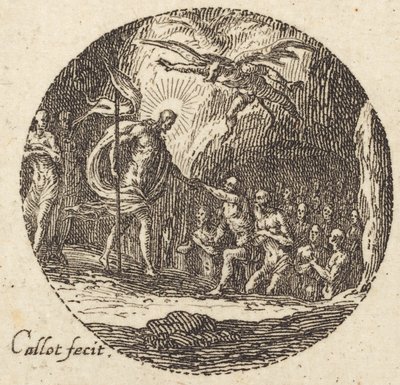埋葬、c。 1631年。 作： Jacques Callot
