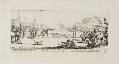 The Firing Squad、The Miseries of War のプレート 12 作： Jacques Callot