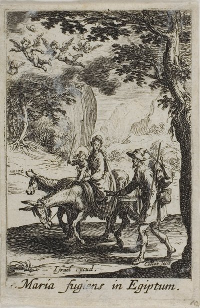 エジプトへの逃避（『聖母の生涯』より 作： Jacques Callot