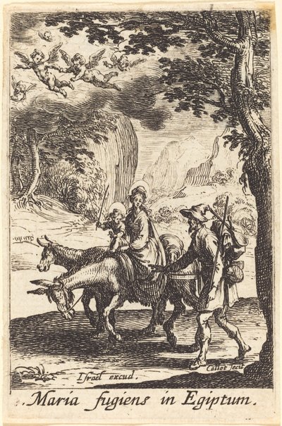 1630年以降のエジプトへの逃亡。 作： Jacques Callot