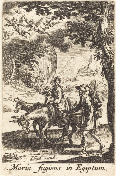 1630年以降のエジプトへの逃亡。 作： Jacques Callot