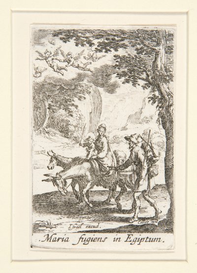エジプトへの逃避、いいえ。 9 聖母の生涯より 作： Jacques Callot