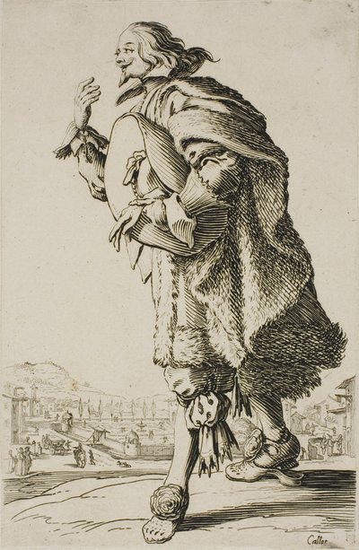 ラ・ノブレス』より「帽子を腕の下に抱えて敬礼する軍人」、2枚目 作： Jacques Callot