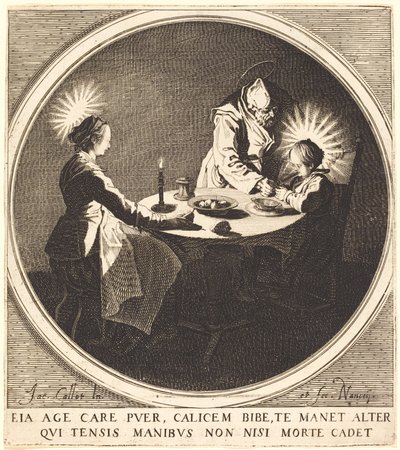 食卓の聖家族 作： Jacques Callot