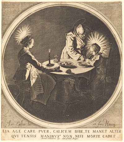食卓の聖家族 作： Jacques Callot