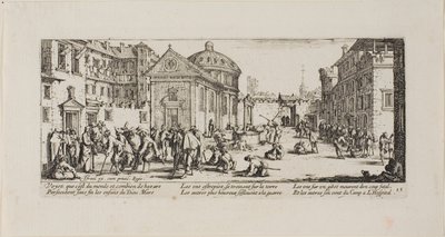 病院、『戦争の悲惨さ』のプレート 15 作： Jacques Callot