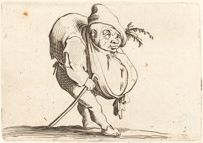 杖を持ったせむし男 作： Jacques Callot