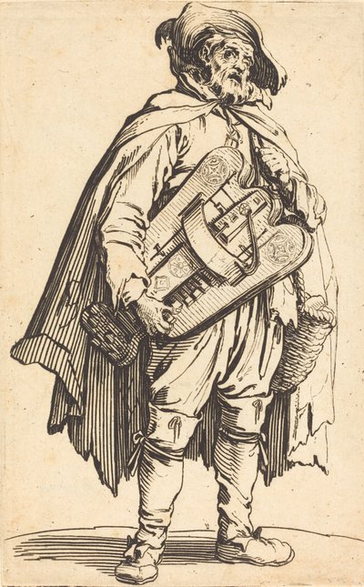 ハーディガーディプレーヤー 作： Jacques Callot