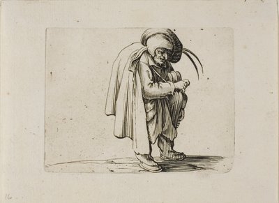 Varie Figure Gobbi のハーディガーディ奏者 作： Jacques Callot