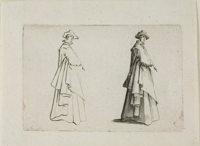 The Caprices より 完全な服を着た貴婦人 作： Jacques Callot