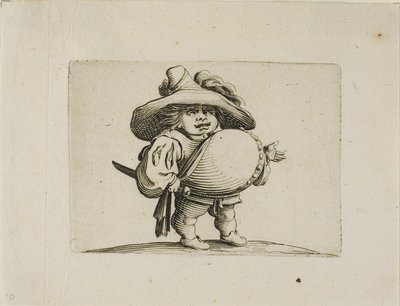 ヴァリエ フィギュア ゴビより、ボタンのラインで飾られた大腹の男 作： Jacques Callot